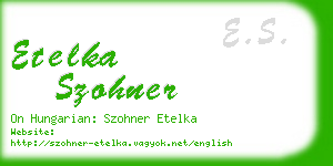 etelka szohner business card